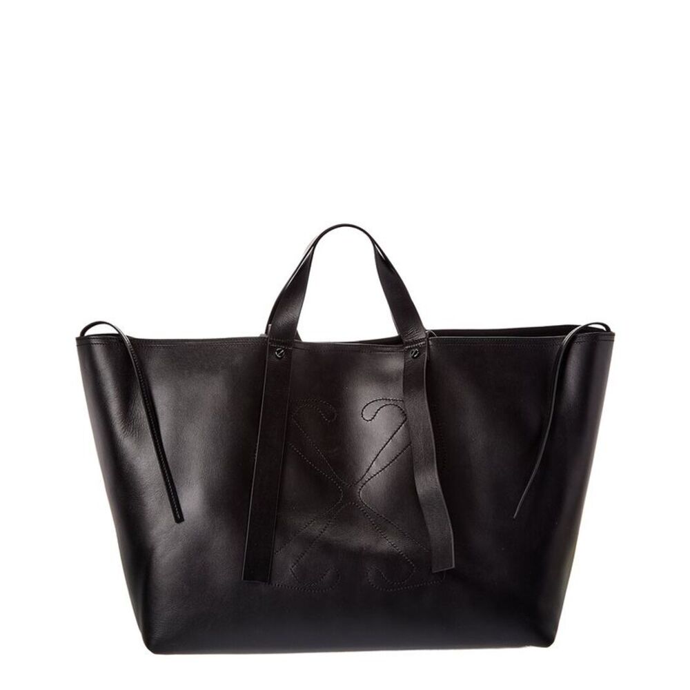 Off-White™ Day Off Large Leather Tote, Black